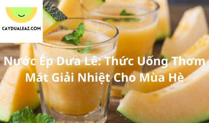 Nước Ép Dưa Lê: Thức Uống Thơm Mát Giải Nhiệt Cho Mùa Hè